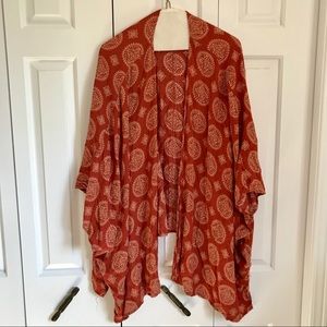 Orange Boho Mandala Kimono